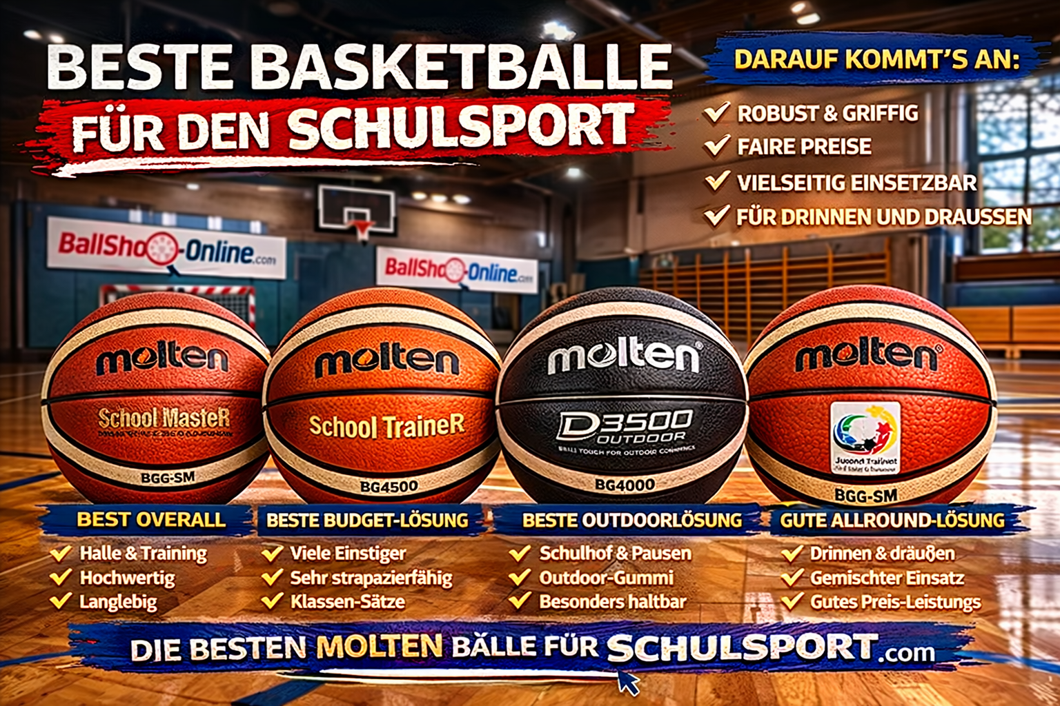 Beste Basketbälle für Schulsport