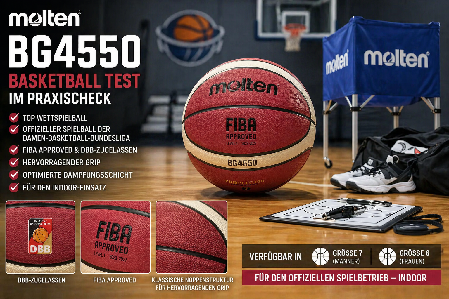 Molten BG4500 Basketball im Praxischeck