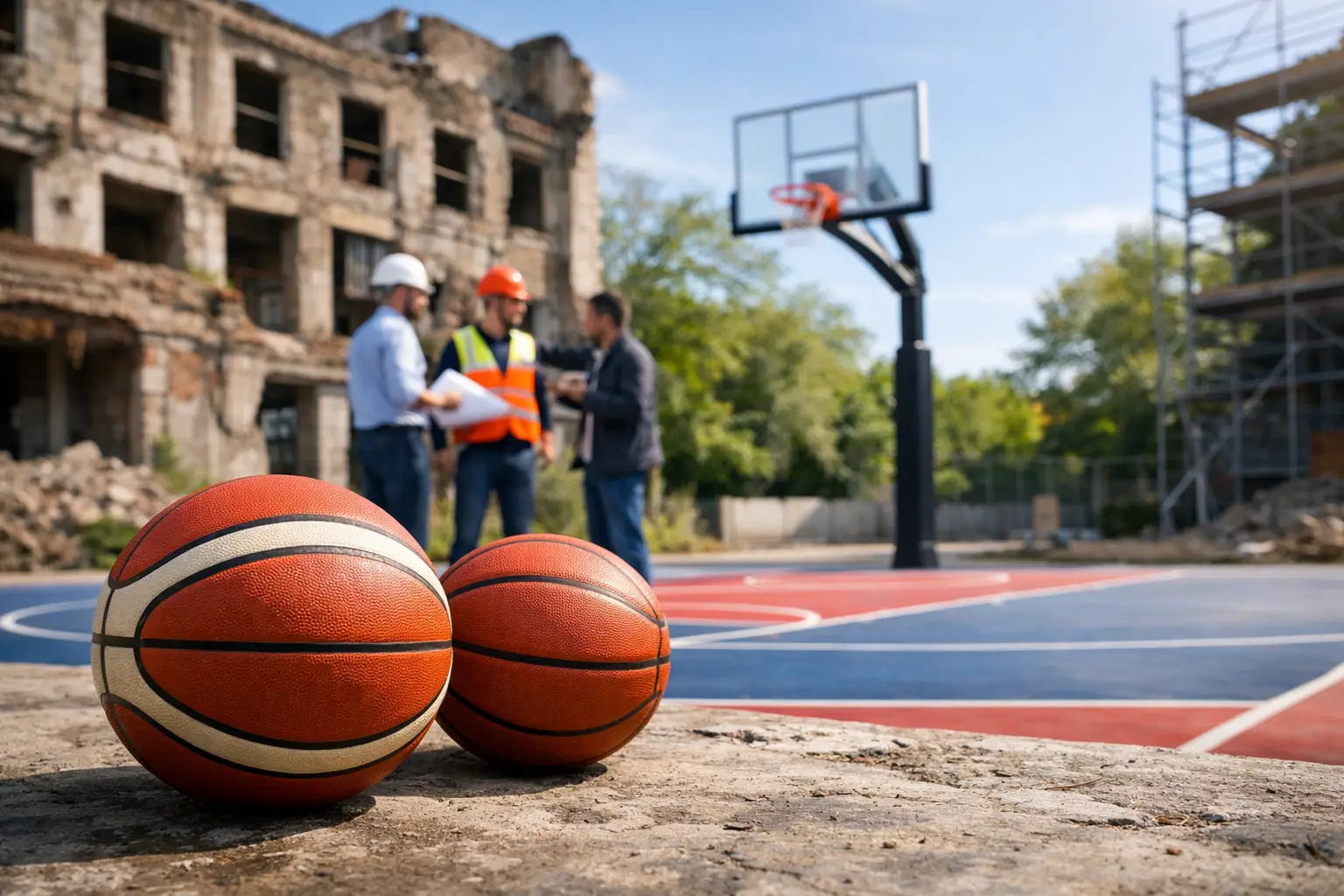 Lost Place wird Basketballcourt