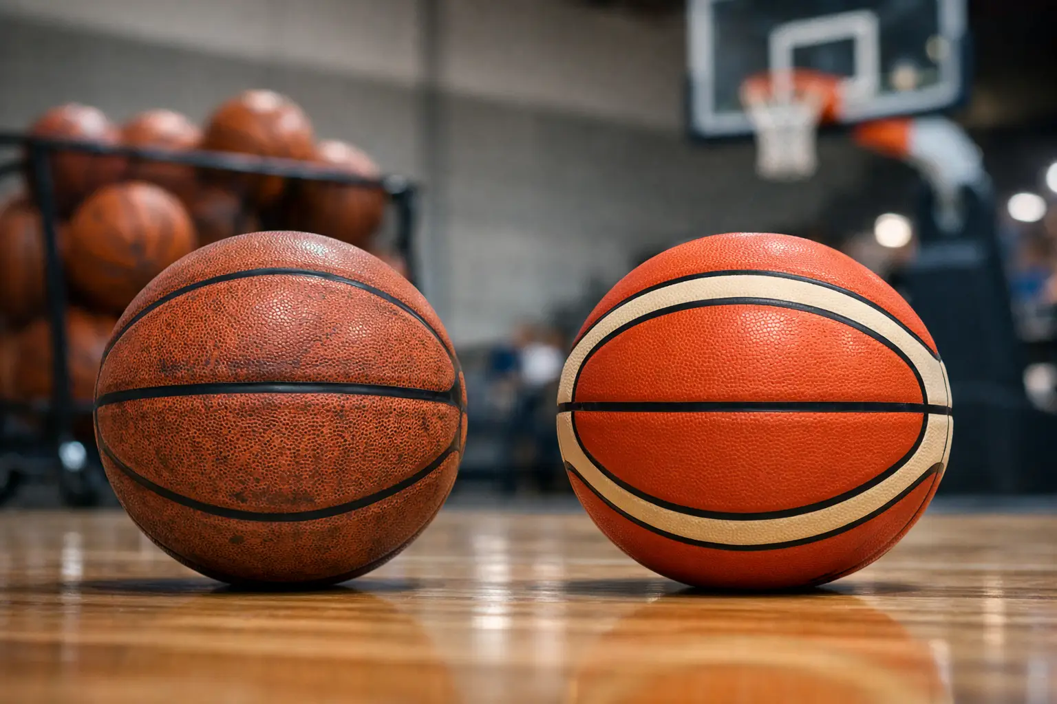 Trainingsball oder Spielball beim Basketball