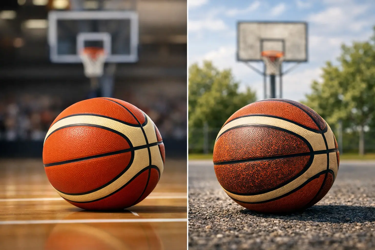 Basketball Indoor Outdoor Vergleich