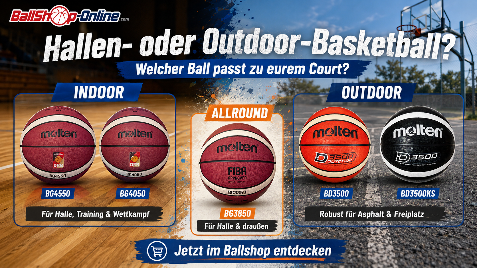 Hallen-/ oder Outdoor-Basketball?